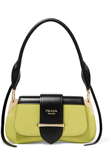 prada green sidonie two-tone leather shoulder bag|Prada Sidonie shoulder bag.